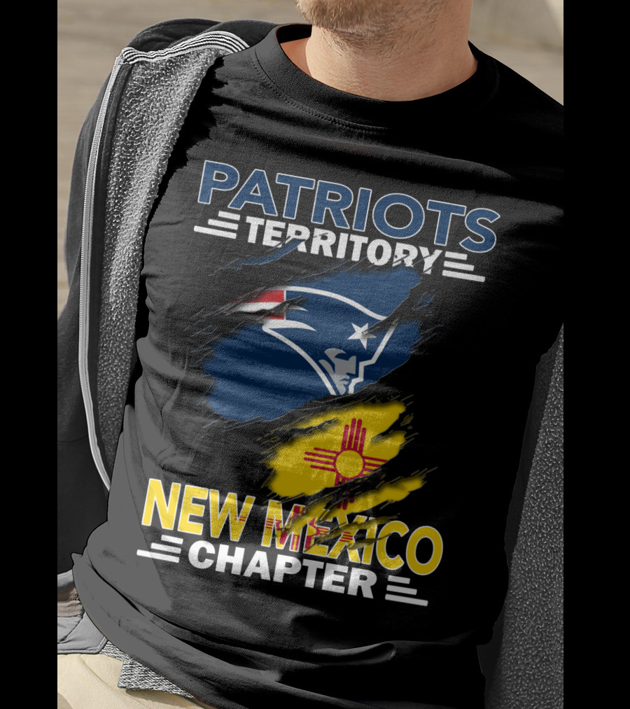 Patriots Territory New Mexico Chapter Patriots Head Logo And New Mexico Flag T-Shirt