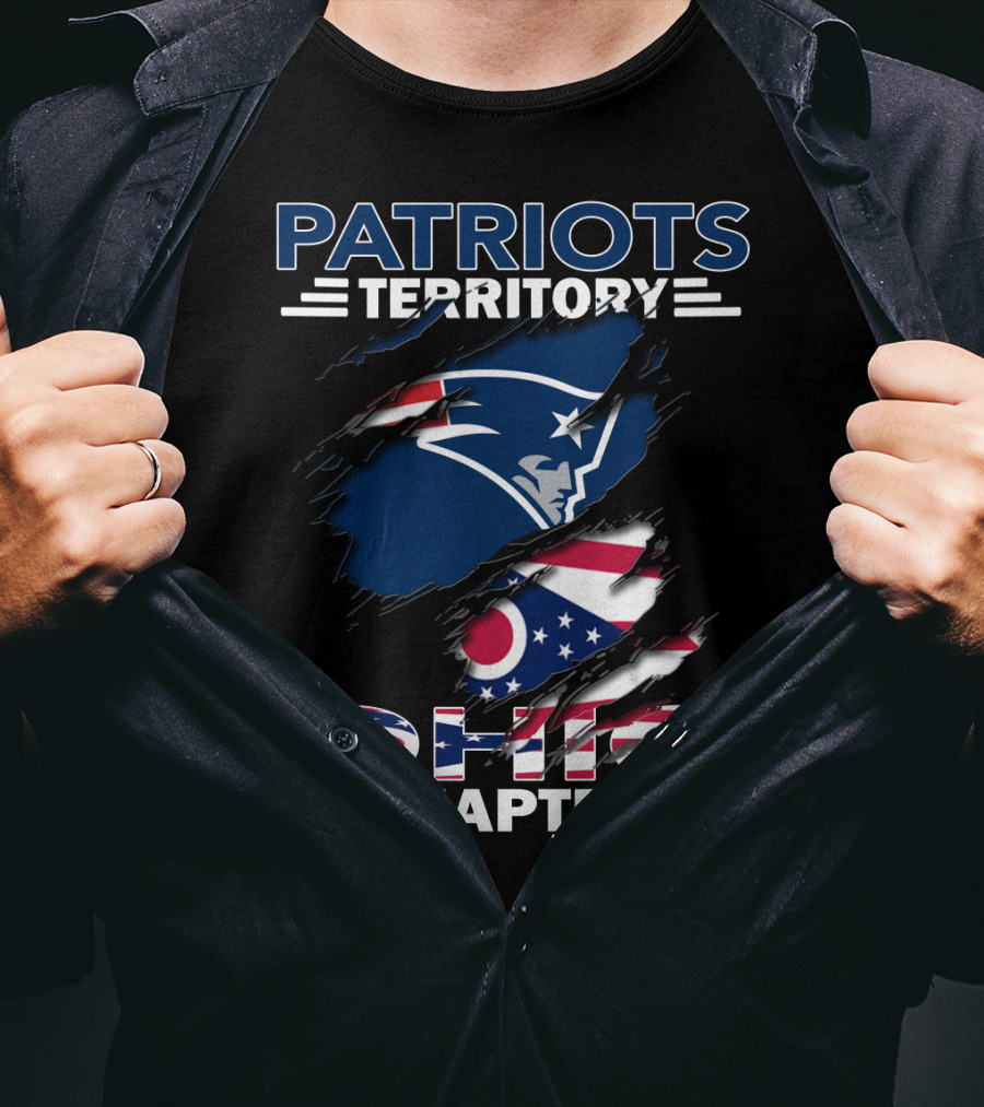 Patriots Territory Ohio Chapter Logo With American And Ohio Flag Elements T-Shirt