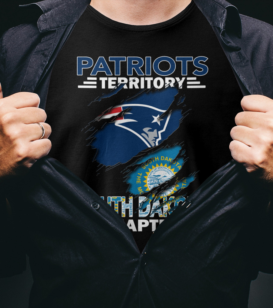 Patriots Territory South Dakota Chapter New England Patriots Logo And South Dakota Seal T-Shirt