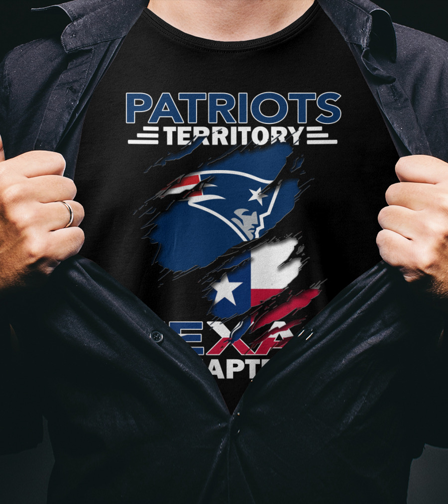Patriots Territory Texas Chapter Ripped Flag T-Shirt