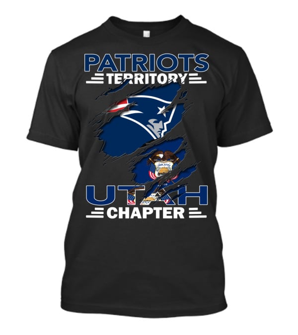 Patriots Territory Utah Chapter New England Patriots Utah State Flag T-Shirt