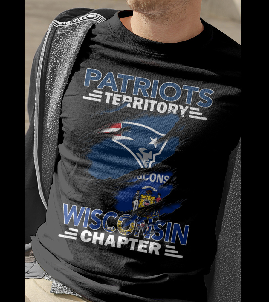 Patriots Territory Wisconsin Chapter Logo With State Flag Elements T-Shirt