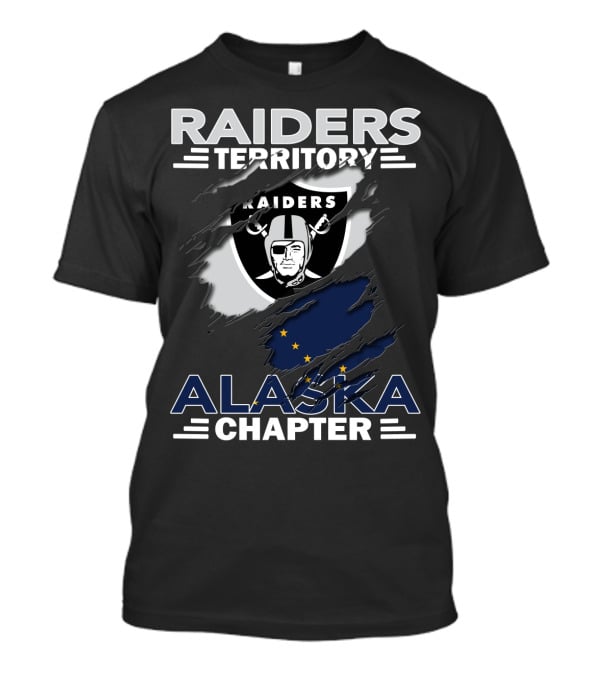 Raiders Territory Alaska Chapter Shield With Alaska Flag Integration T-Shirt