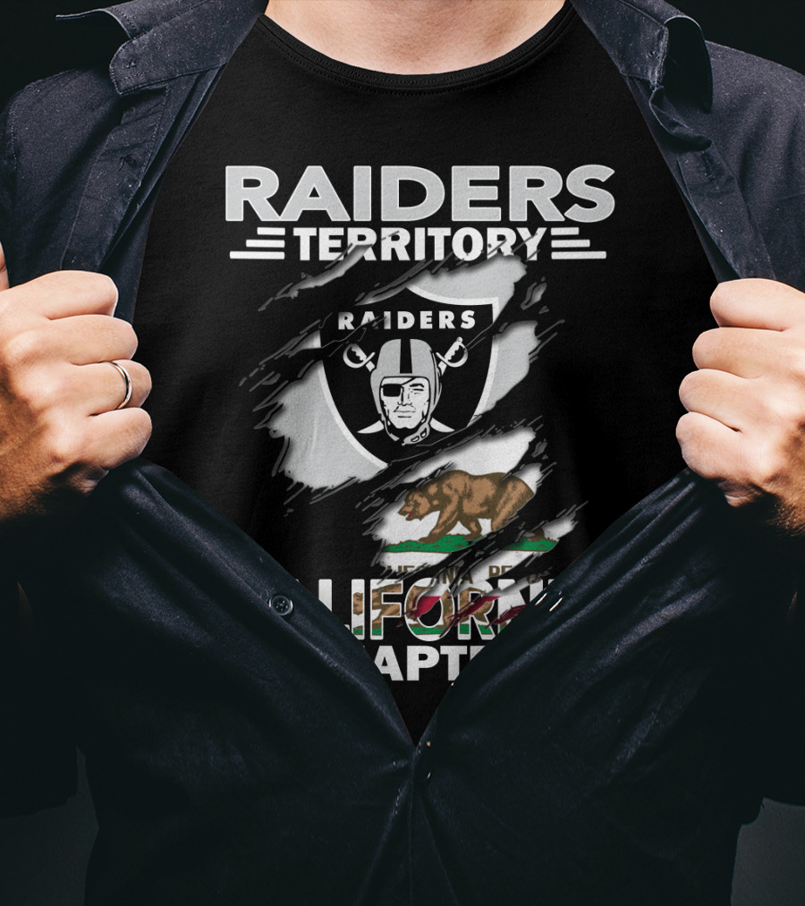 Raiders Territory California Chapter Logo With Bear And Shield T-Shirt