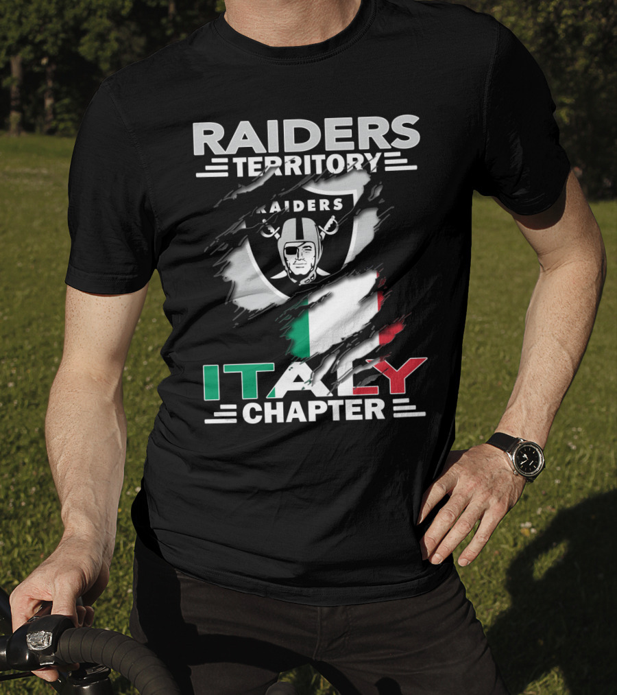 Raiders Territory Italy Chapter Flag Emblem T-Shirt