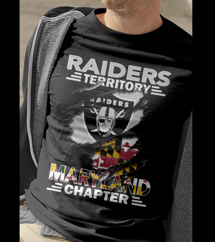 Raiders Territory Maryland Chapter Raiders Maryland Flag T-Shirt