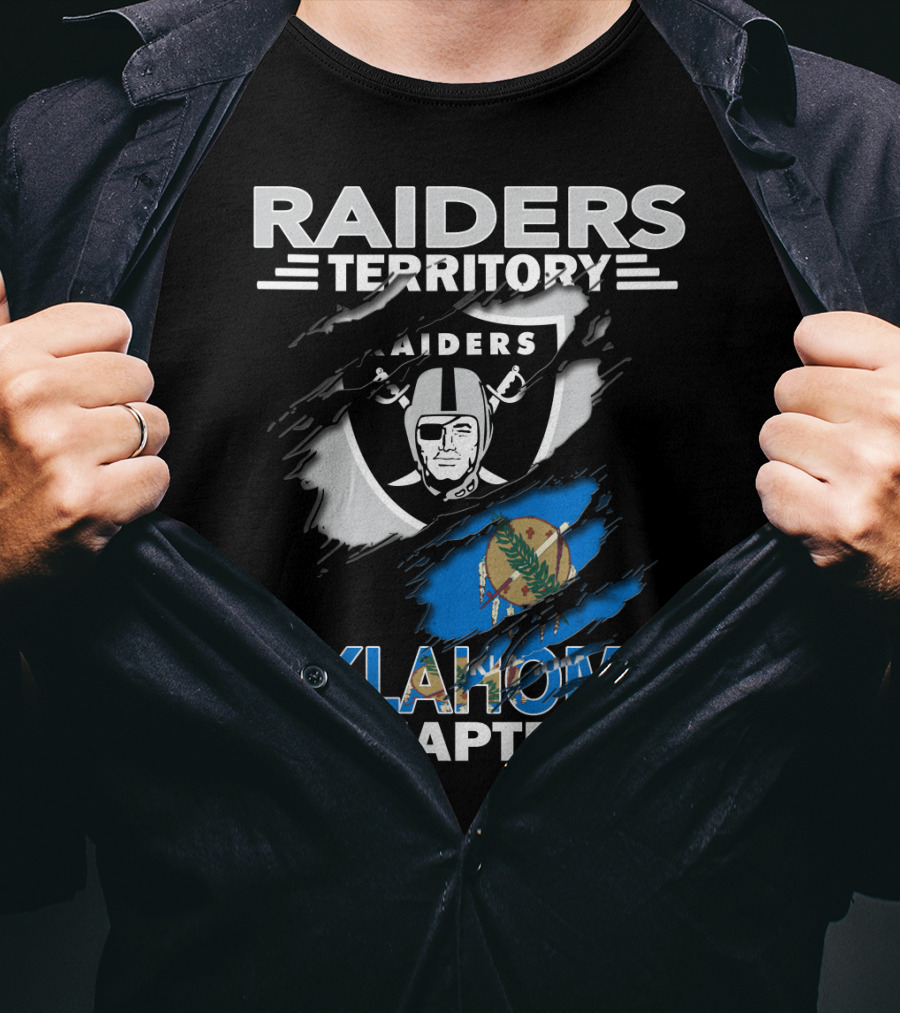 Raiders Territory Oklahoma Chapter Raiders Logo Oklahoma Flag T-Shirt
