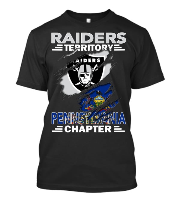 Raiders Territory Pennsylvania Chapter Flag And Logo Mashup T-Shirt