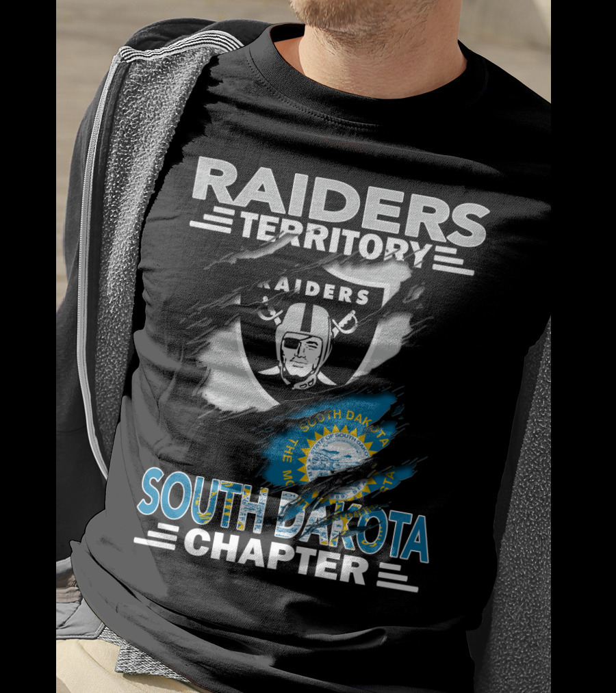 Raiders Territory South Dakota Chapter With Team Logo And State Seal T-Shirt