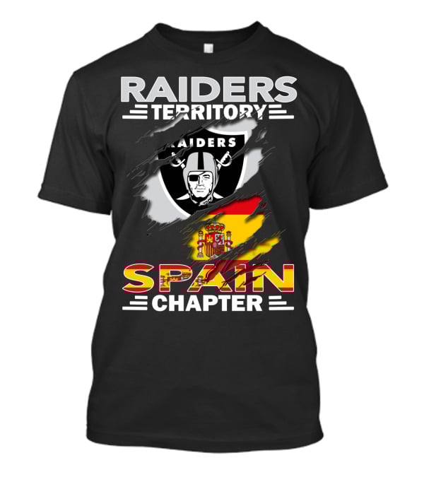 Raiders Territory Spain Chapter Flag And Shield T-Shirt