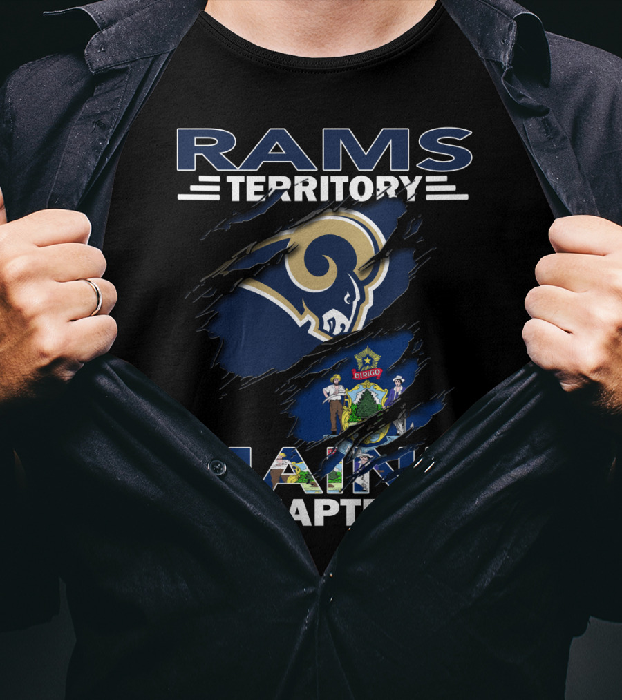 Rams Territory Maine Chapter With State Flag T-Shirt