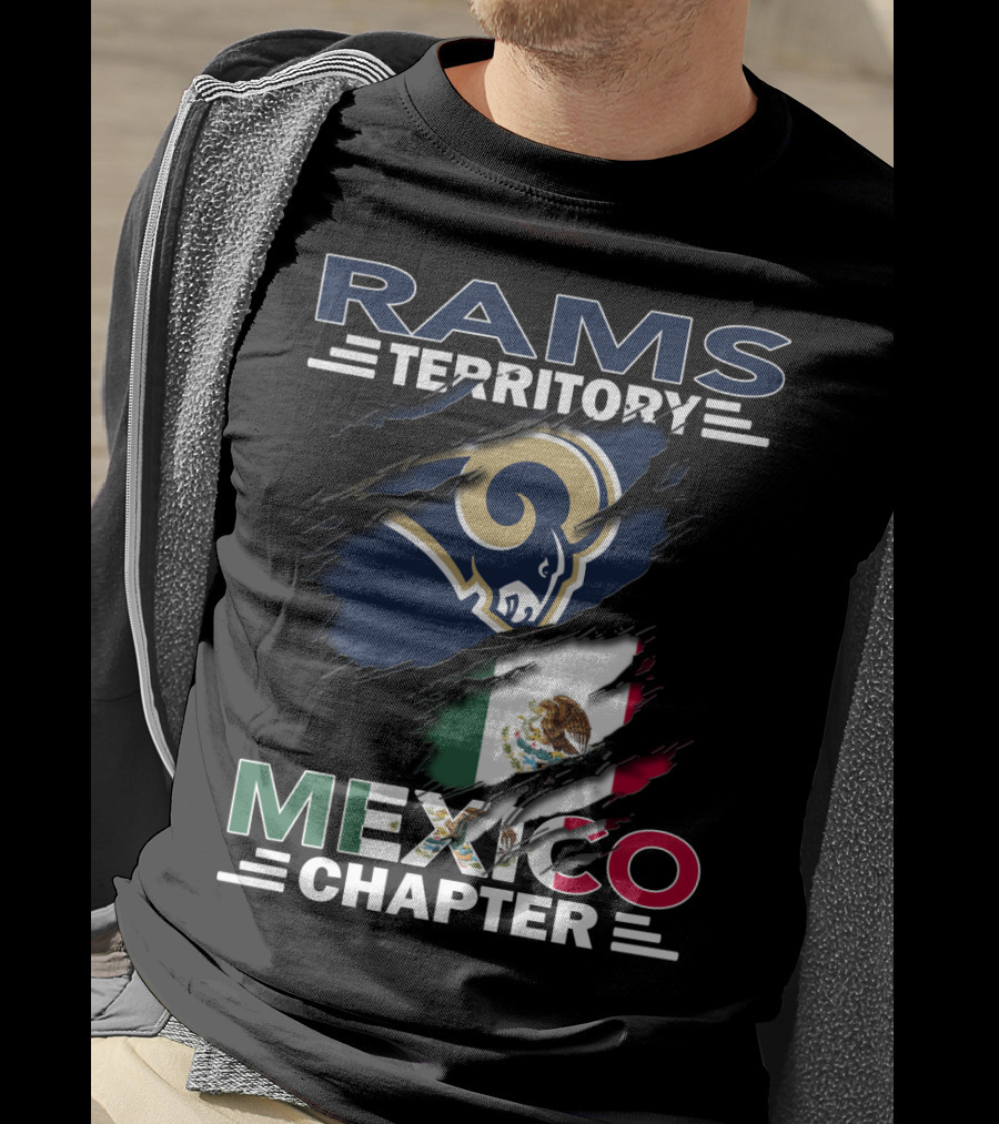 Rams Territory Mexico Chapter Flag With Rams Logo Combination T-Shirt