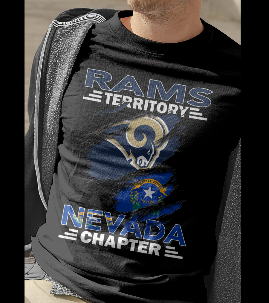 Rams Territory Nevada Chapter Battle Born Flag Integration T-Shirt