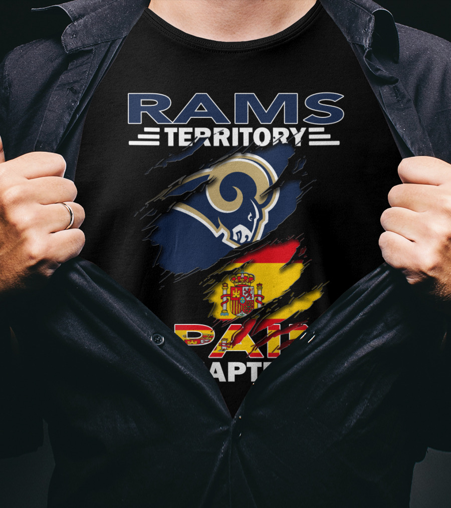 Rams Territory Spain Chapter Flag Crest T-Shirt