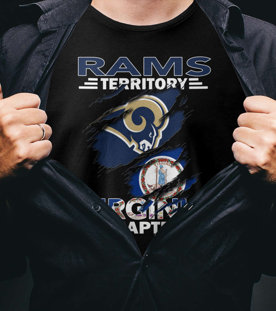 Rams Territory Virginia Chapter Logo Featuring State Seal And Team Emblem T-Shirt