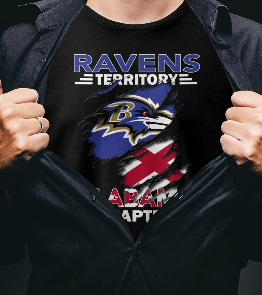 Ravens Territory Alabama Chapter NFL Football Fanbase T-Shirt