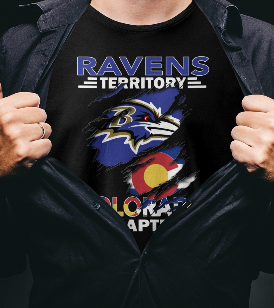 Ravens Territory Baltimore Logo Colorado Chapter T-Shirt