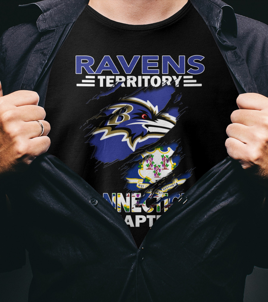 Ravens Territory Connecticut Chapter Nfl Team Fan Association Ravens Logo Connecticut Symbol T-Shirt