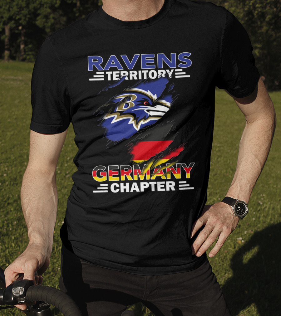 Ravens Territory Germany Chapter Baltimore Ravens Germany Flag T-Shirt