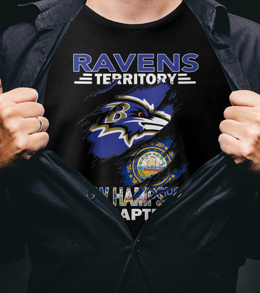 Ravens Territory New Hampshire Chapter Baltimore Ravens Nfl Fan Club T-Shirt