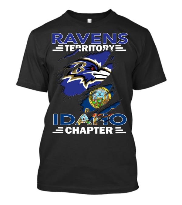 Ravens Territory Idaho Chapter Baltimore Ravens State Seal T-Shirt