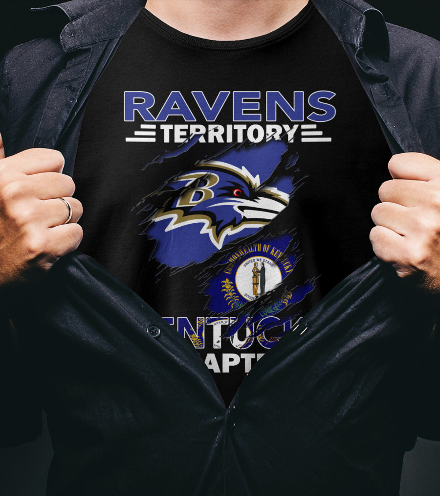 Ravens Territory Kentucky Chapter Baltimore Football Fan Group T-Shirt