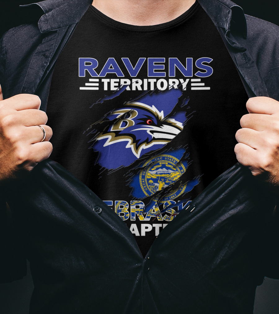 Ravens Territory Nebraska Chapter Baltimore Ravens Fan Group T-Shirt
