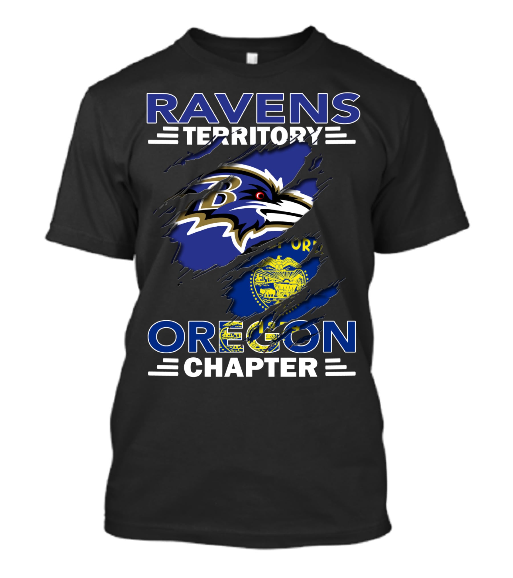 Ravens Territory Oregon Chapter Baltimore Ravens Fan Club T-Shirt
