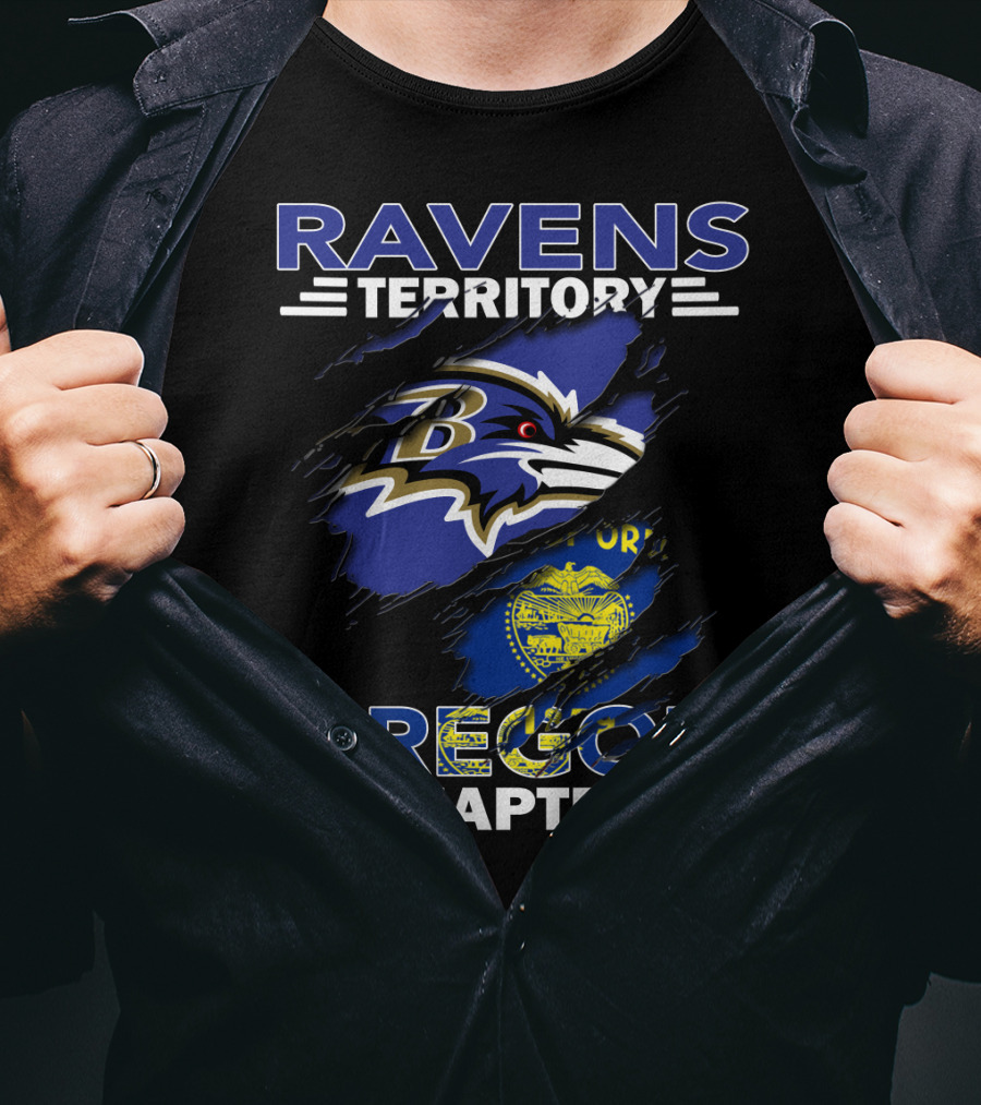 Ravens Territory Oregon Chapter Baltimore Ravens Fan Club T-Shirt