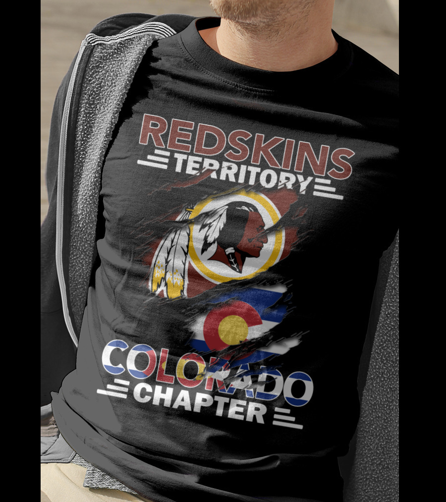 Redskins Territory Colorado Chapter Iconic Team Logo And State Pride T-Shirt