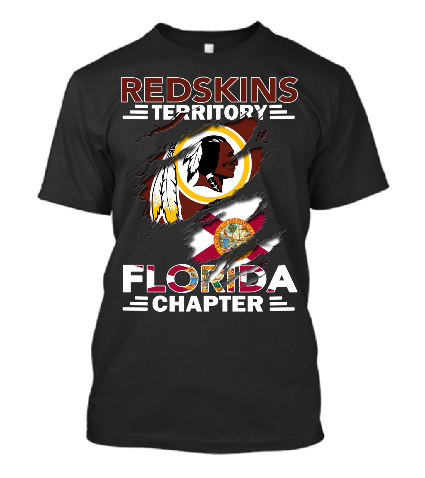 Redskins Territory Florida Chapter Washington Football Team Fan Base T-Shirt