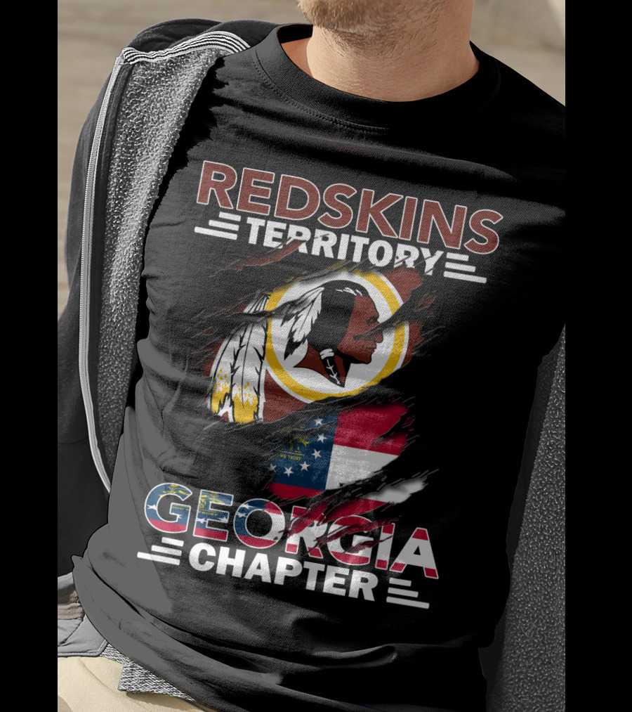 Redskins Territory Georgia Chapter Washington Football Team Georgia Flag T-Shirt