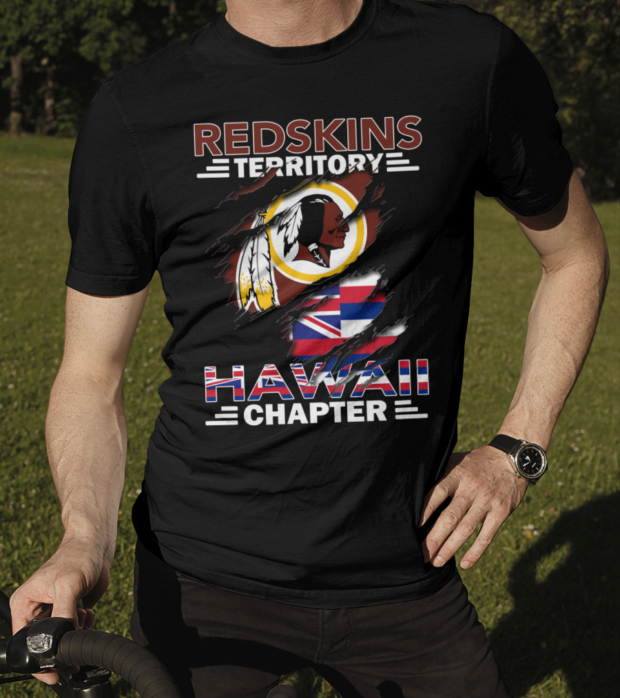 Redskins Territory Hawaii Chapter Redskins Logo Hawaiian Flag T-Shirt