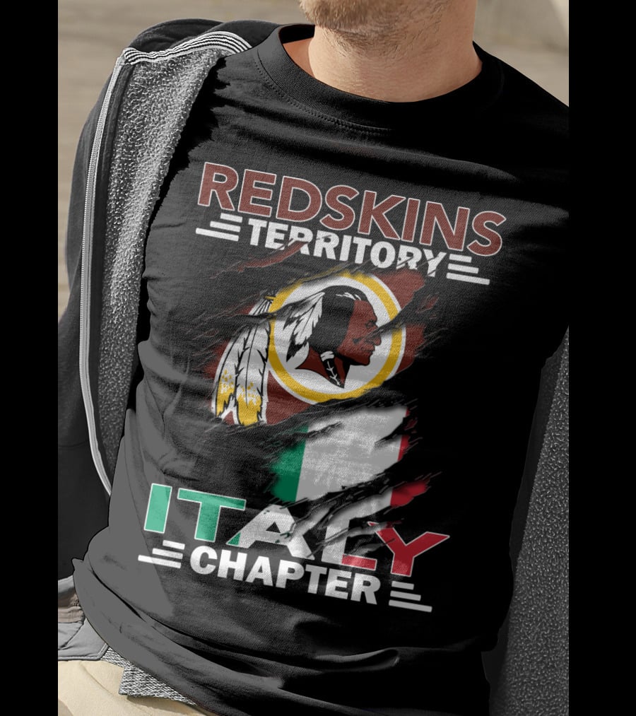 Redskins Territory Italy Chapter Flag T-Shirt