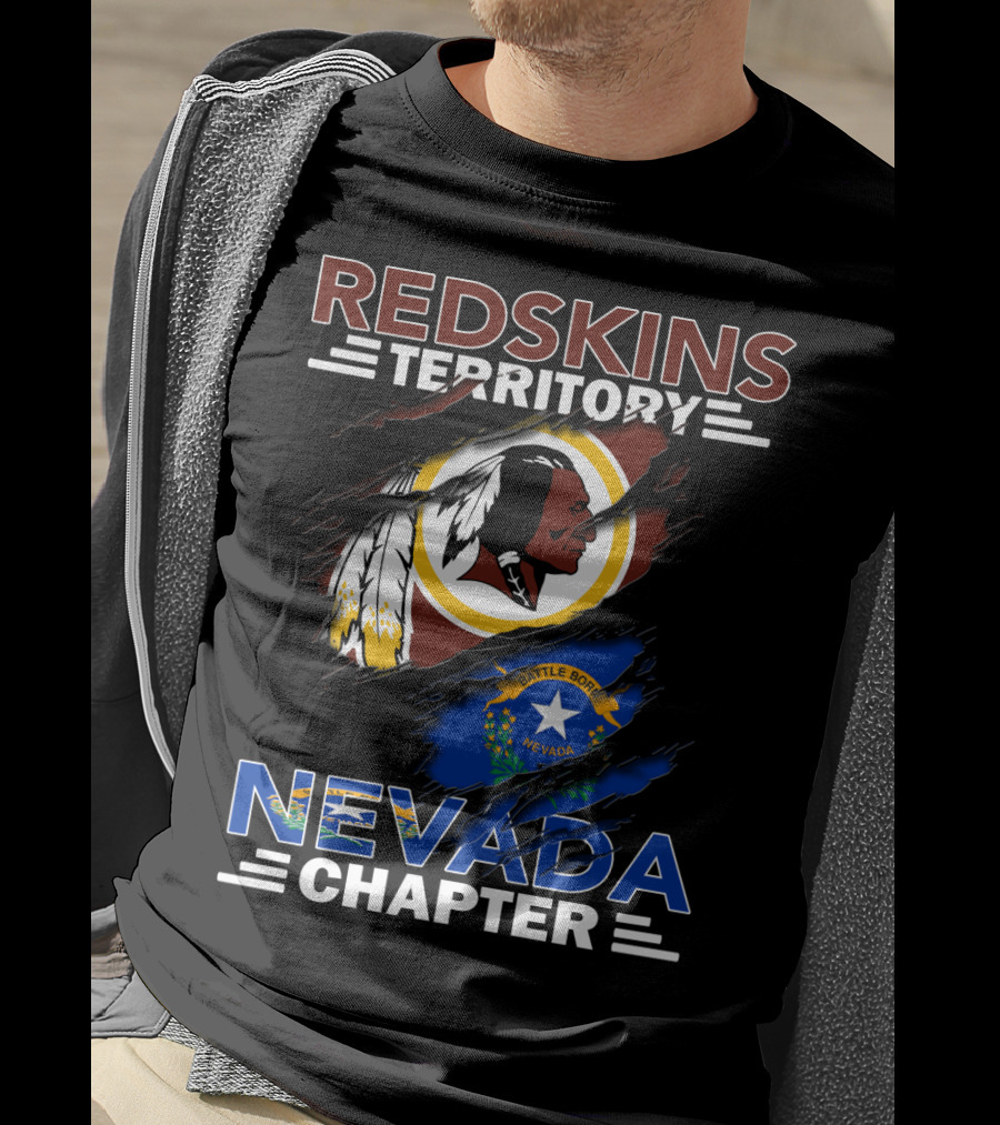 Redskins Territory Nevada Chapter Battle Born Flag T-Shirt
