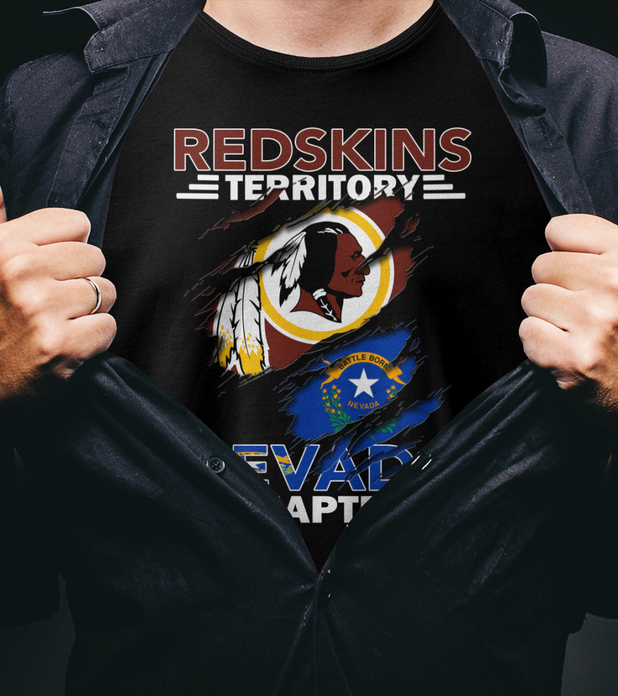Redskins Territory Nevada Chapter Battle Born Flag T-Shirt