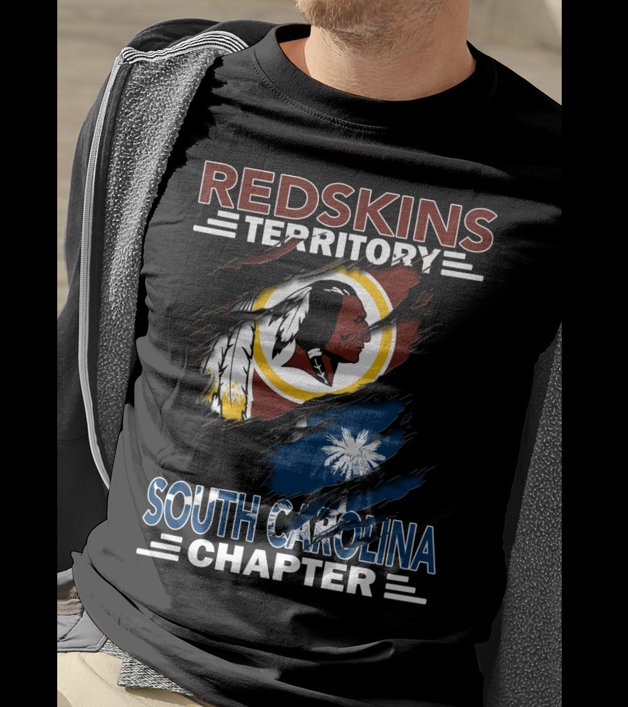 Redskins Territory South Carolina Chapter Logo With State Flag T-Shirt