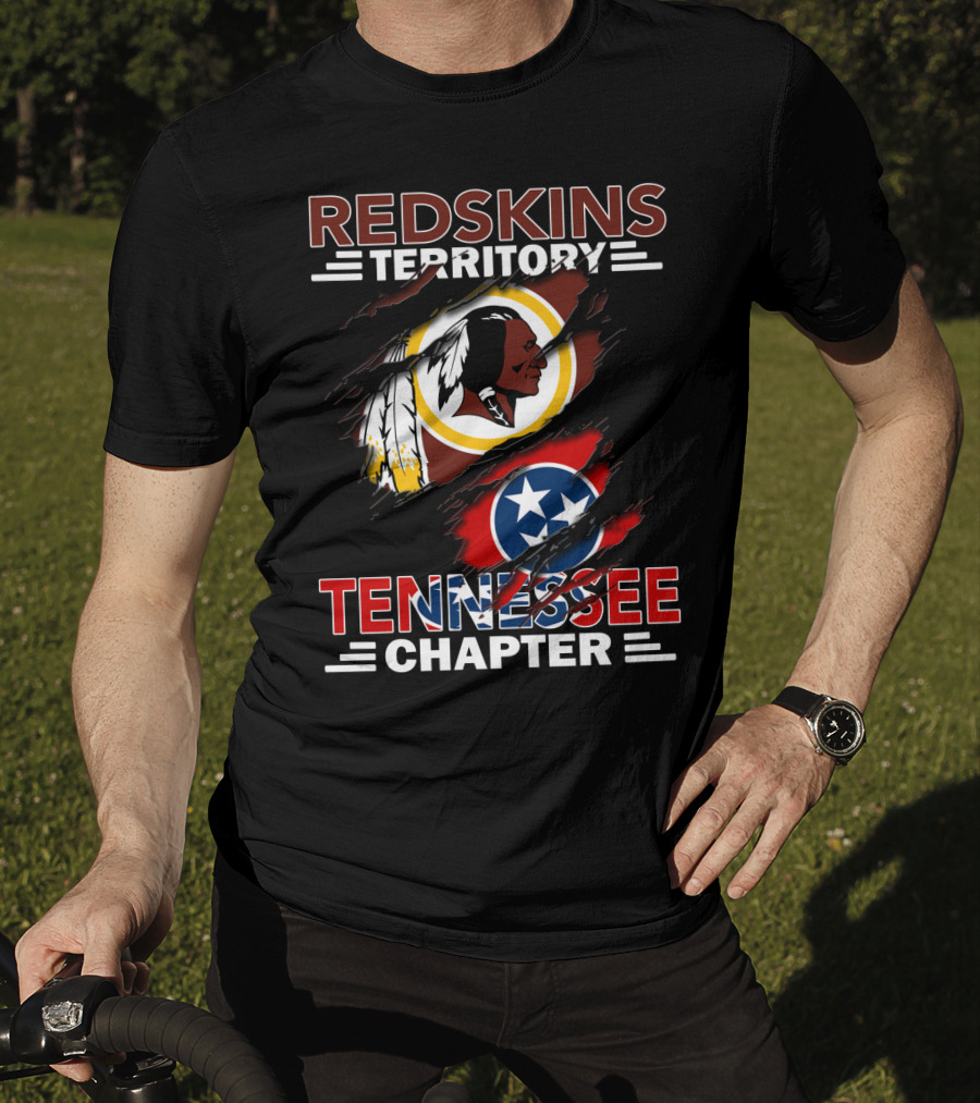 Redskins Territory Tennessee Chapter Washington Redskins And Tennessee Flag T-Shirt