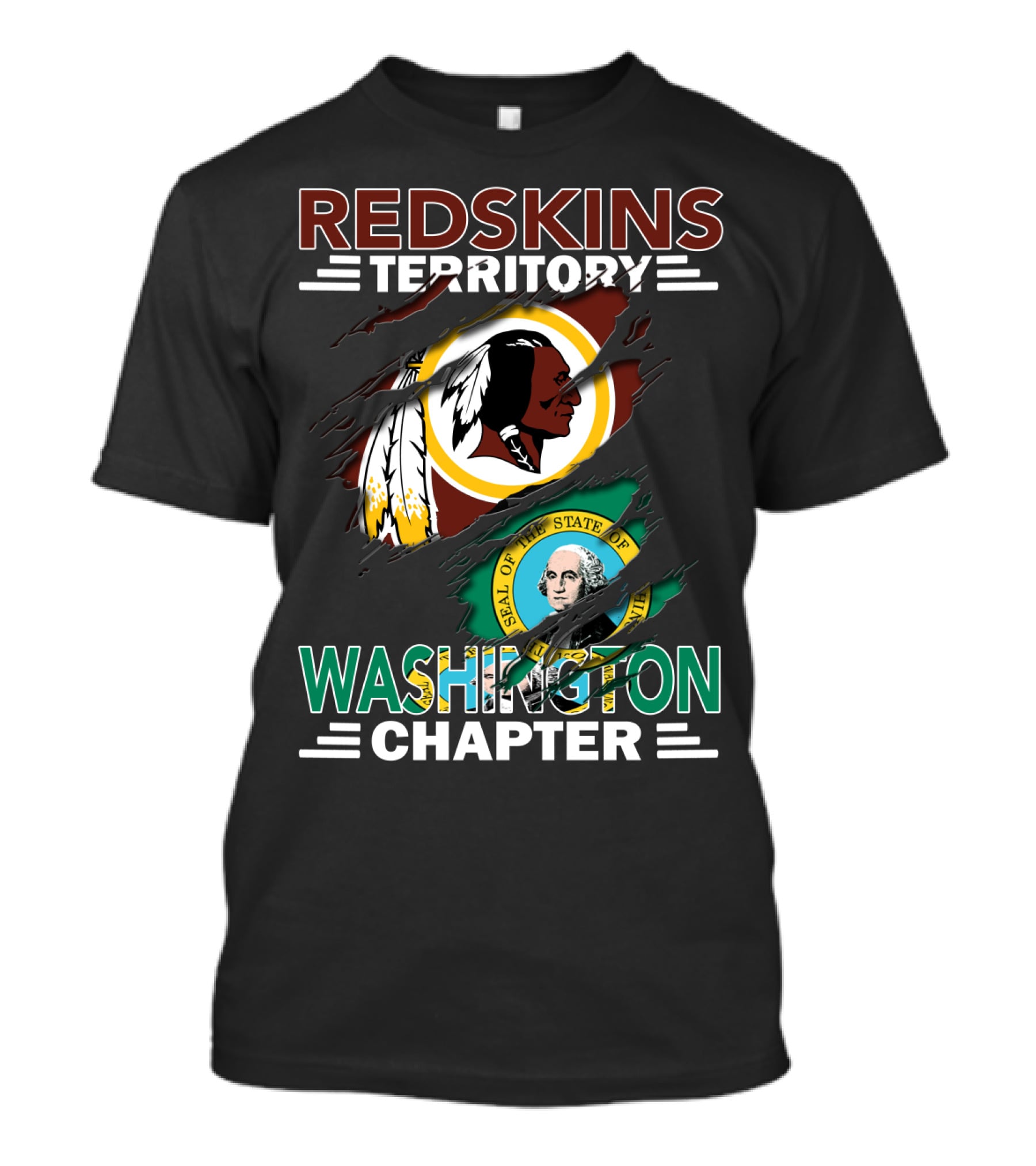 Redskins Territory Washington Chapter Seal Of The State Of Washington T-Shirt
