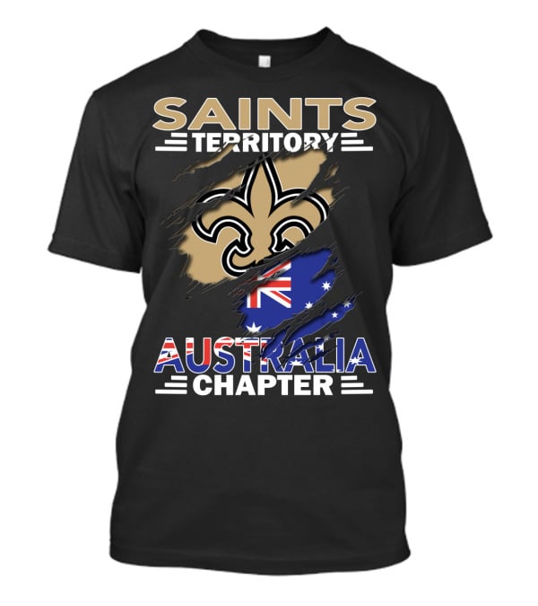 Saints Territory Fleur-de-Lis Australia Chapter Flag T-Shirt