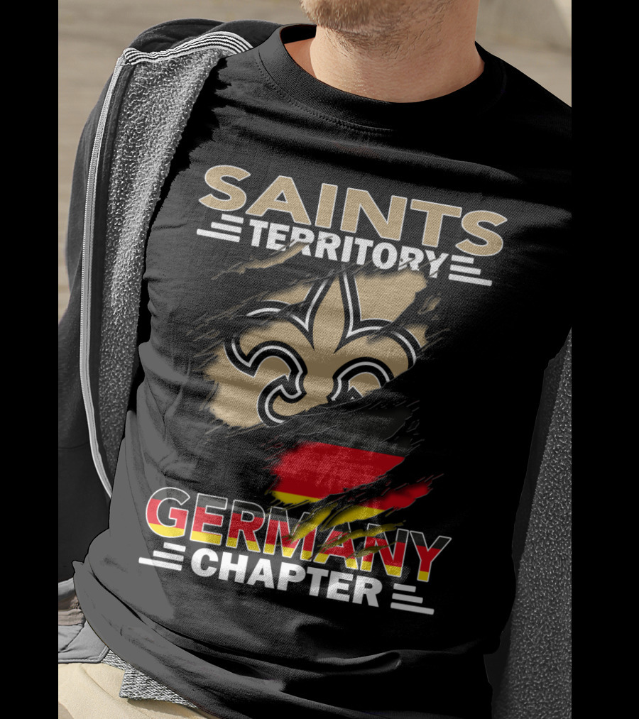 Saints Territory Germany Chapter Flag Fleur-DE-Lis T-Shirt