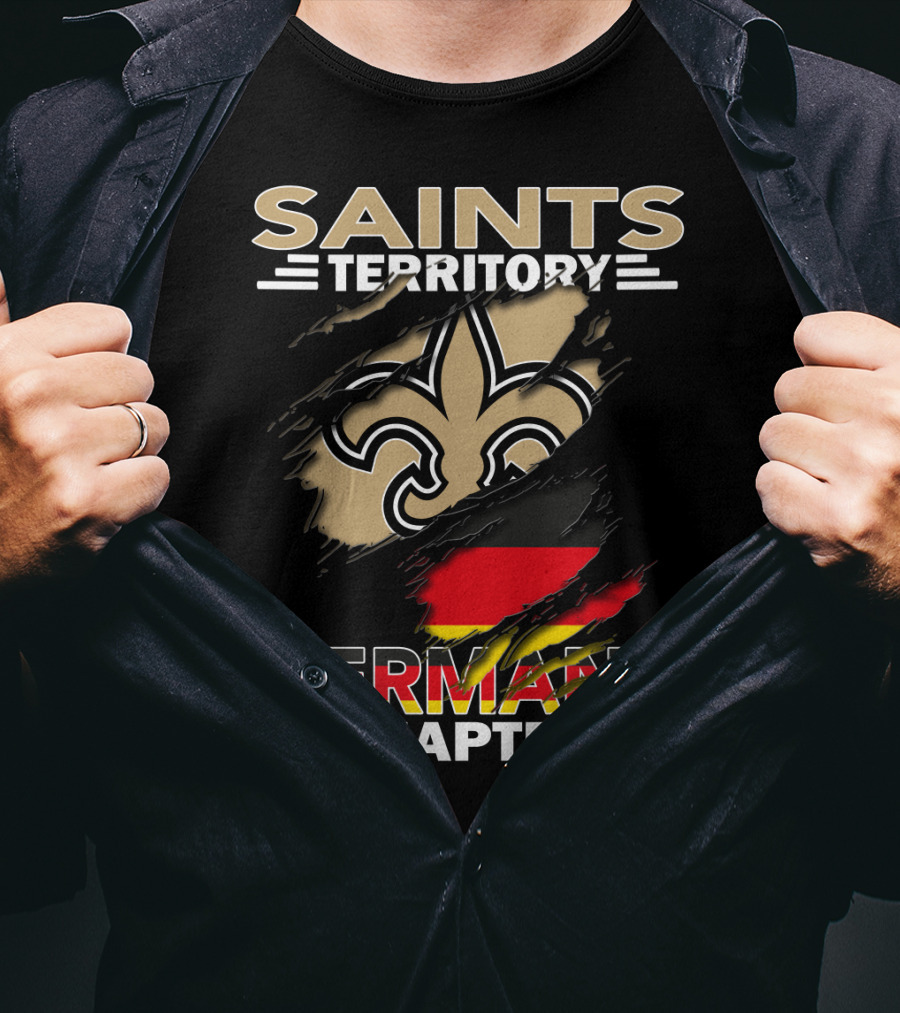 Saints Territory Germany Chapter Flag Fleur-DE-Lis T-Shirt