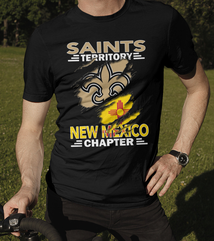 Saints Territory New Mexico Chapter Fleur-de-lis And Zia T-Shirt