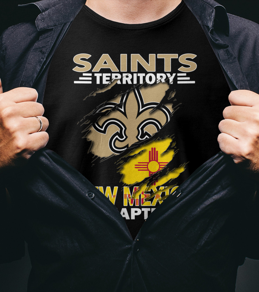 Saints Territory New Mexico Chapter Fleur-de-lis And Zia T-Shirt