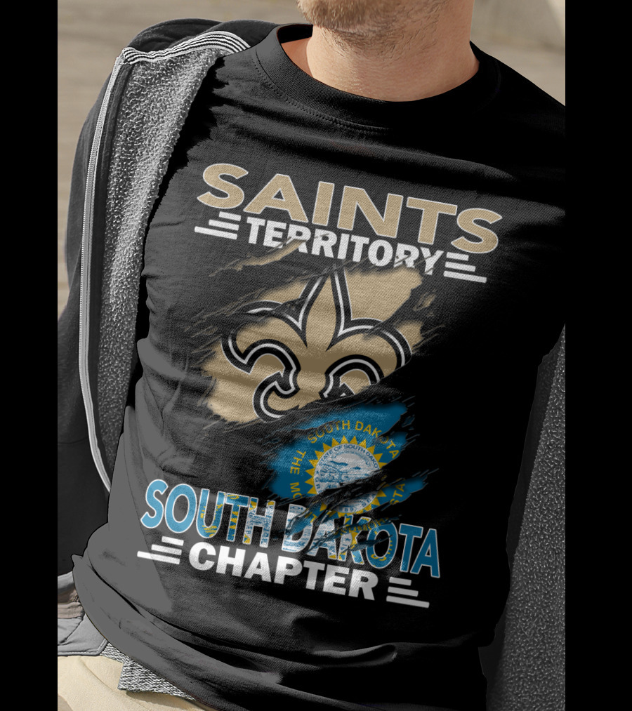 Saints Territory South Dakota Chapter Fleur-DE-Lis And State Seal T-Shirt