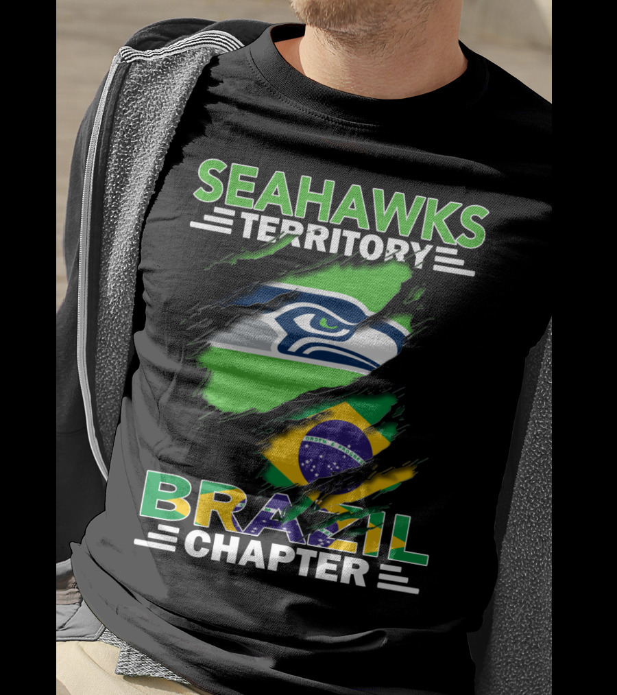 Seahawks Territory Brazil Chapter Flag T-Shirt