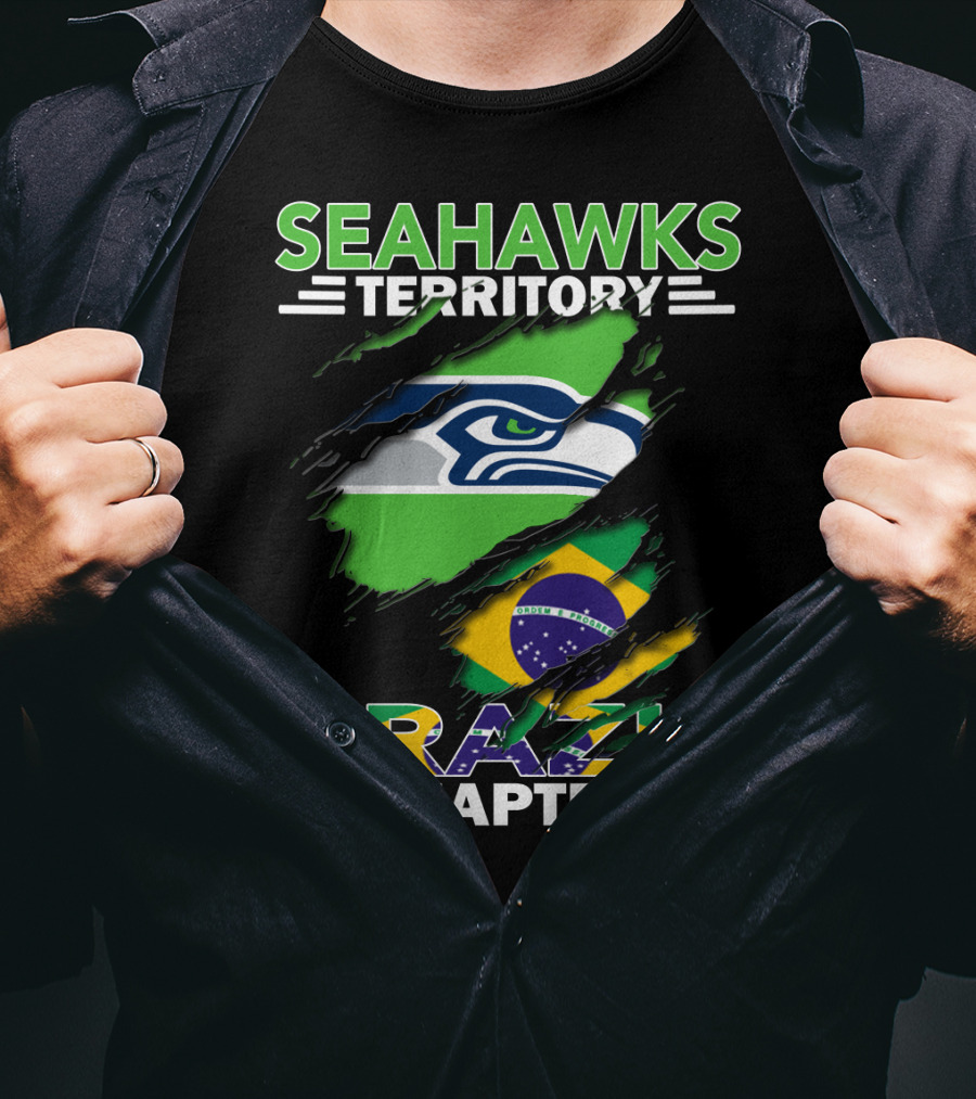 Seahawks Territory Brazil Chapter Flag T-Shirt