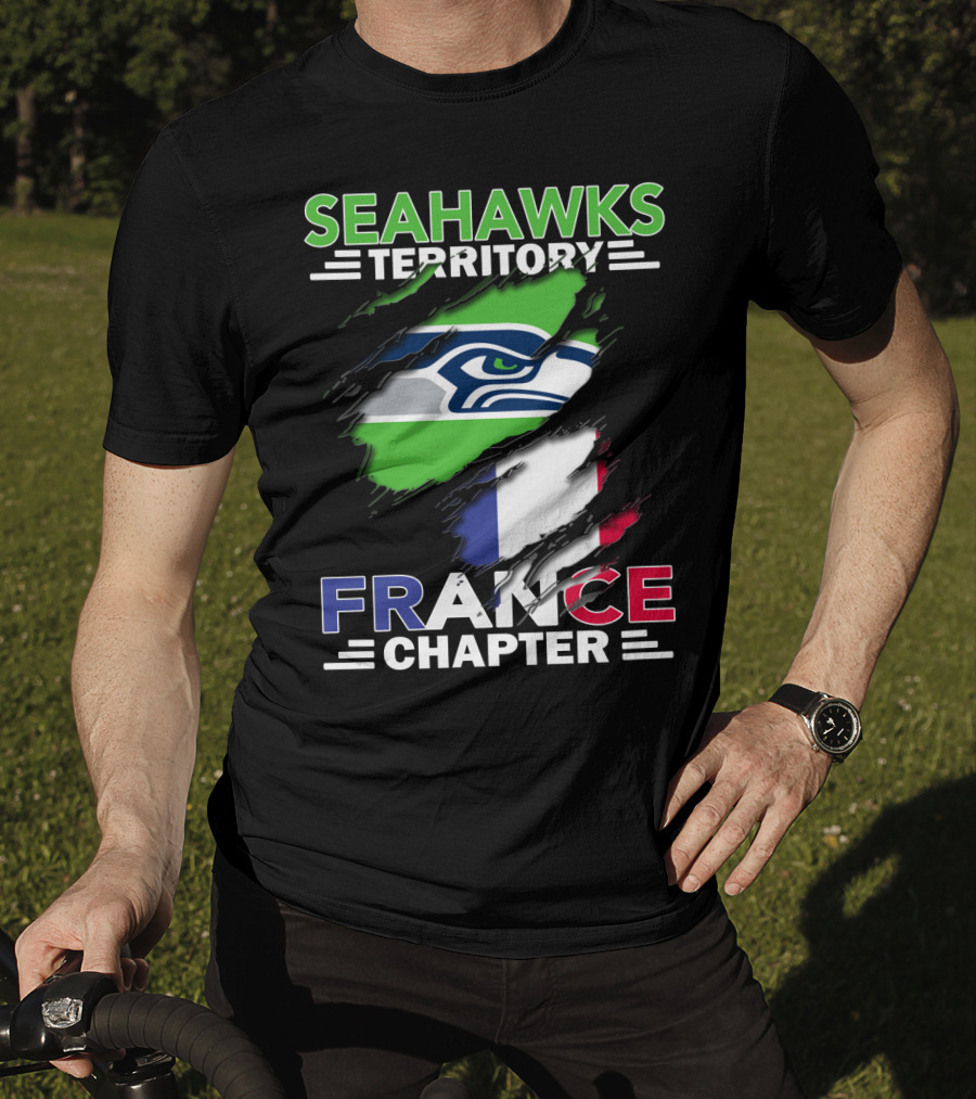 Seahawks Territory France Chapter Flag T-Shirt