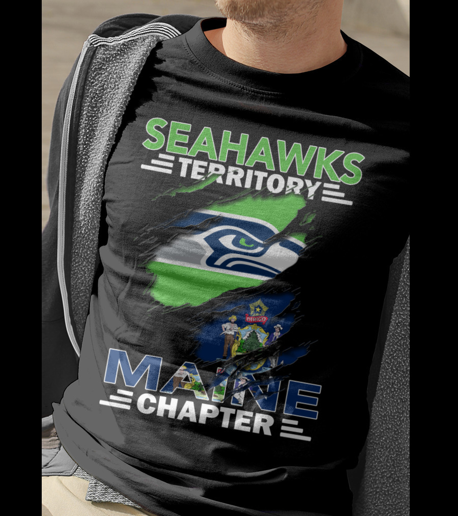 Seahawks Territory Maine Chapter Seattle Football Fan Club T-Shirt