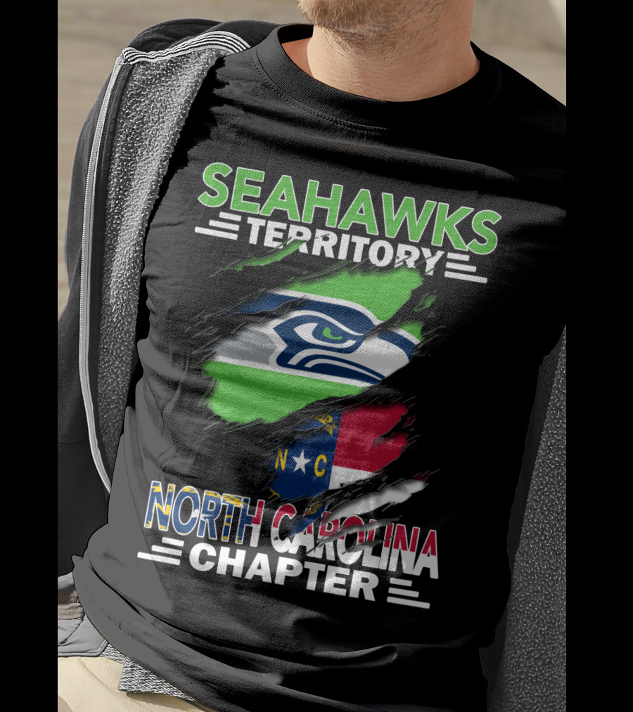 Seahawks Territory North Carolina Chapter Flag T-Shirt